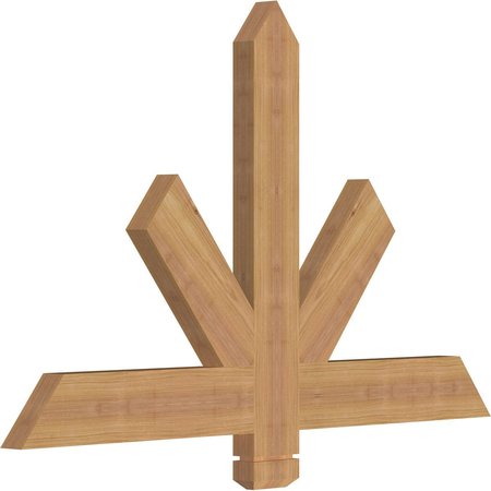 Ekena Millwork Kennewick Timber Gable Bracket, Western Red Cedar, 36"W x 23"H x 1 1/2"D x 3 1/2"F, 15/12 Pitch GBW036X23X0204KEN00SWR